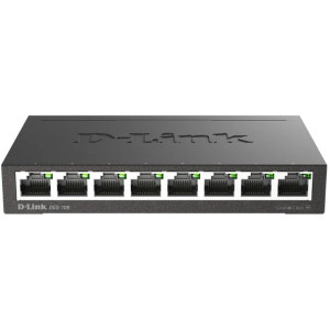 D-Link DGS-108 8-Port Gigabit Ethernet Plug and Play Switch, fanless, IGMP snooping, green features